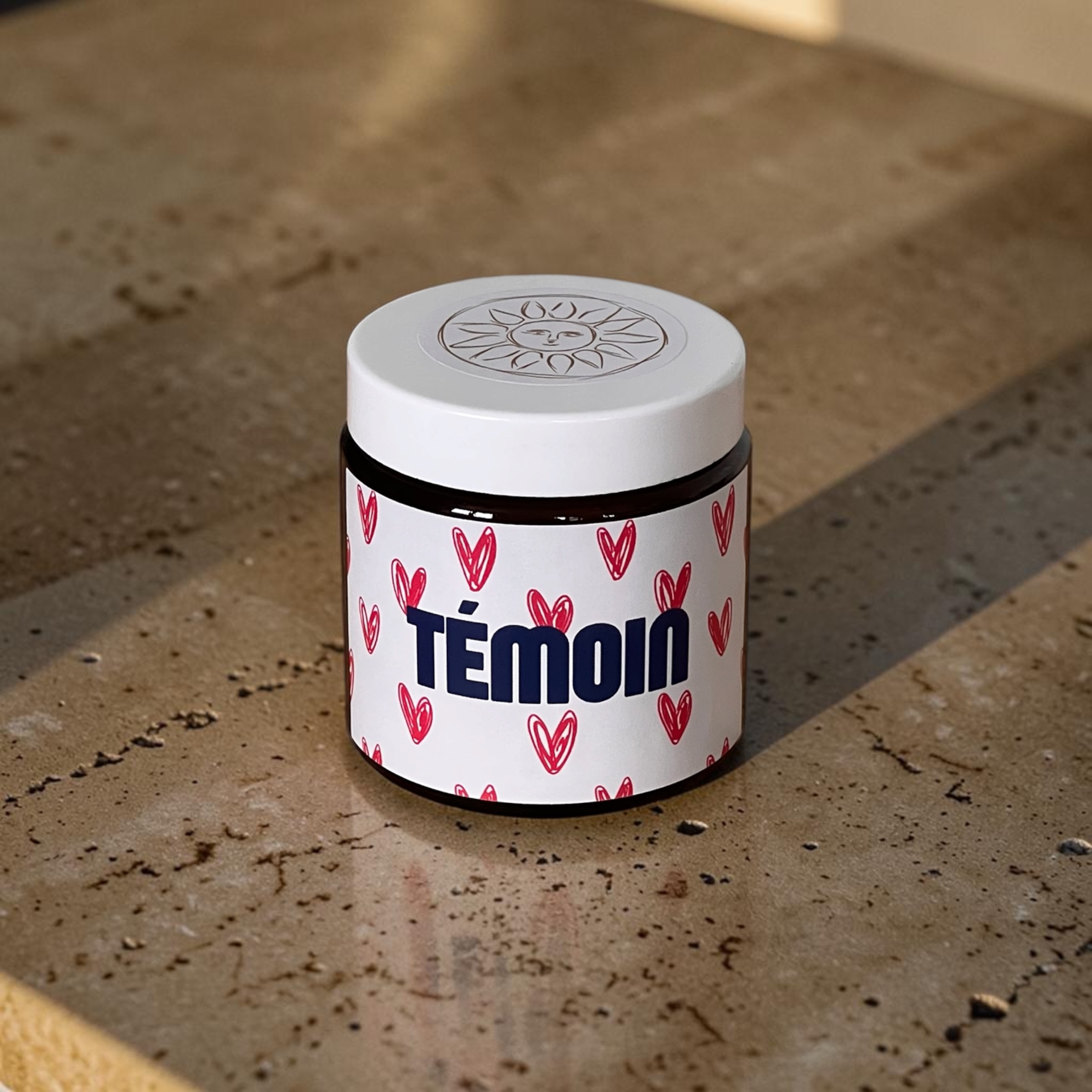 Bougie Témoin Cœurs
